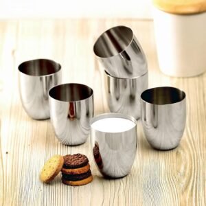 Stainless Steel Glass Set of 6-350ml Each
