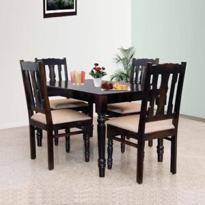 WOODY Furniture™ Dining Table 4 Seater with Chairs