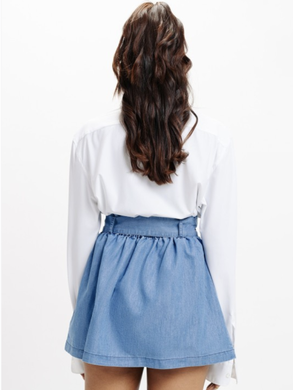 Pure Cotton A-Line Mini Skirts