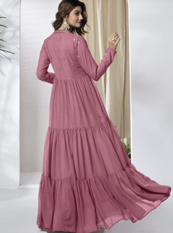 Women Ethnic Motifs Thread and Sequinned Embroidered Ethnic Dress