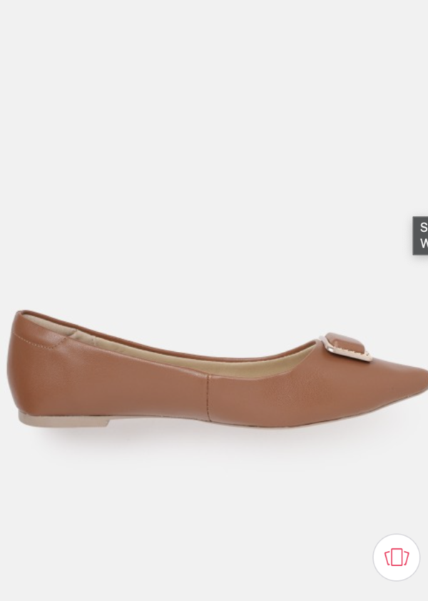 Open Toe Flats with Metal Detail